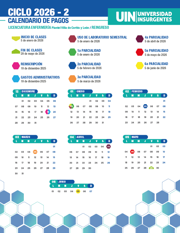 Lic. Enfermería VC y Xola - Reingreso